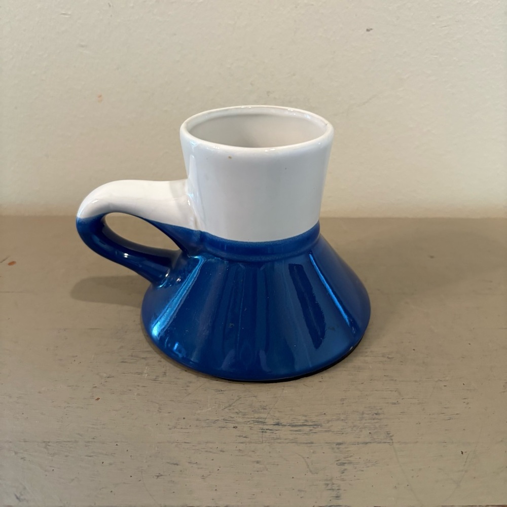 Blue and White Ceramic Mug